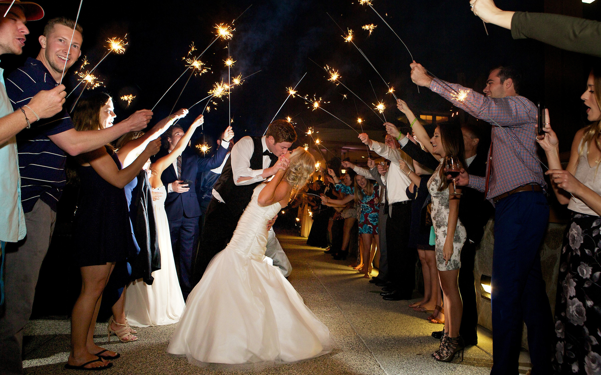 Coto De Caza Sparklers Wedding Bride and Groom Send Off